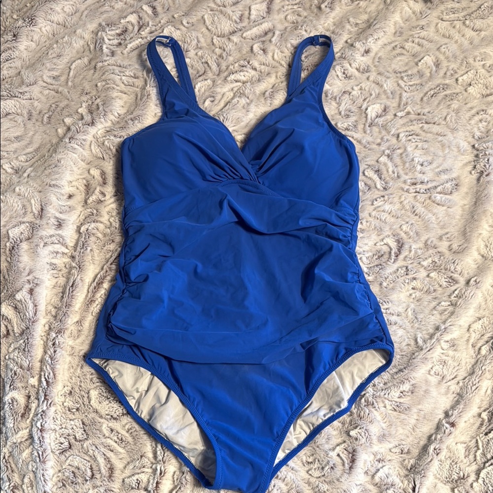 Profile By Gottex Blue One Piece Swimsuit